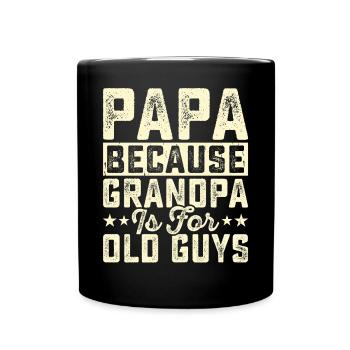 Papa Fête des pères Grand-père - Mug uni - noir - Devant
