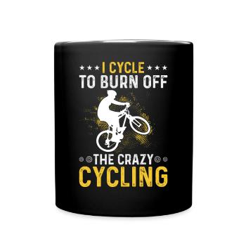 Fahrrad Radfahren - Tasse einfarbig - Schwarz - Vorne