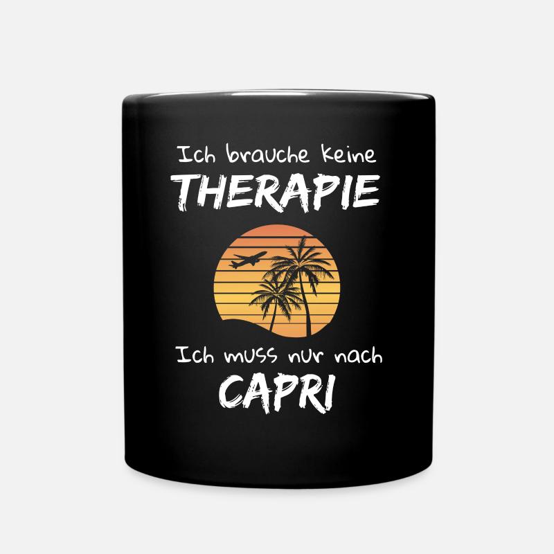 Capri Italien Mittelmeer Insel Urlaub Idee - Tasse einfarbig - Schwarz