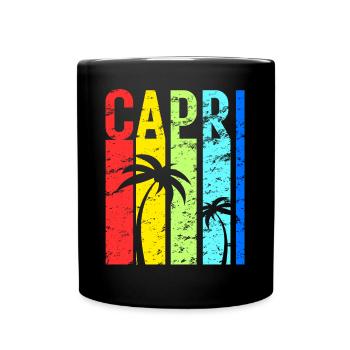 Capri Italien Mittelmeer Insel Urlaub Idee - Tasse einfarbig - Schwarz - Vorne