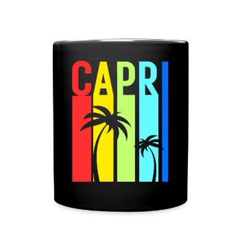 Capri Italy Mediterranean Island Holiday Idea - Full Colour Mug - black - Front