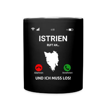 Istrien Kroatien Balkan Adria Urlaub Idee - Tasse einfarbig - Schwarz - Vorne