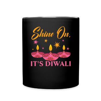 Happy Diwali Diwali Festival Indian Hindu Hinduism - Full Colour Mug - black - Front