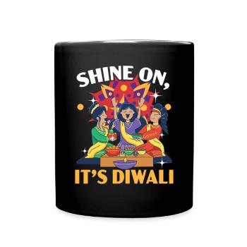 Happy Diwali Diwali Festival Indian Hindu Hinduism - Full Colour Mug - black - Front