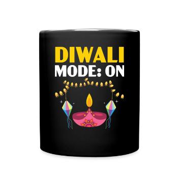 Happy Diwali Diwali Festival Indian Hindu Hinduism - Full Colour Mug - black - Front