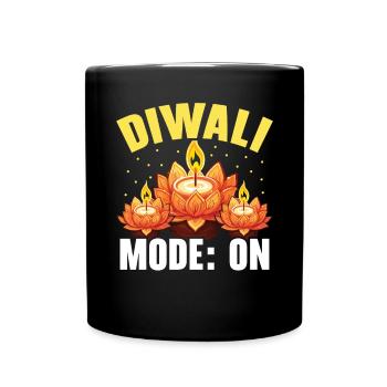 Happy Diwali Diwali Festival Indian Hindu Hinduism - Full Colour Mug - black - Front