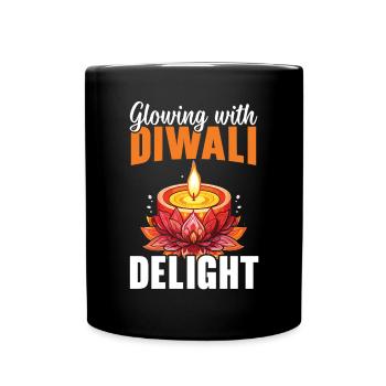 Happy Diwali Diwali Festival Indian Hindu Hinduism - Full Colour Mug - black - Front