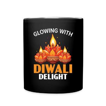 Happy Diwali Diwali Festival Indian Hindu Hinduism - Full Colour Mug - black - Front