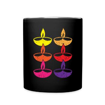 Happy Diwali Diwali Festival Indian Hindu Hinduism - Full Colour Mug - black - Front