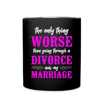 Happy Divorce Party The Only Thing - Tasse einfarbig - Schwarz - Vorne