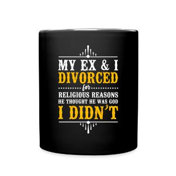 Bonne fête de divorce Mon ex et moi - Mug uni - noir - Devant