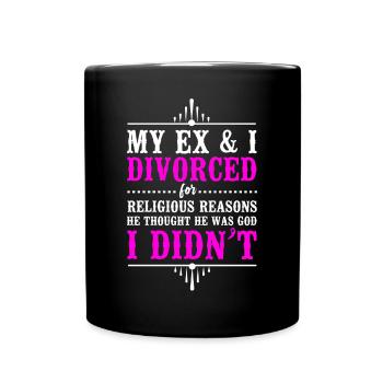 Bonne fête de divorce Mon ex et moi - Mug uni - noir - Devant