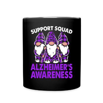 Support Squad Alzheimer's Awareness Month Purple - Full Colour Mug - black - Front