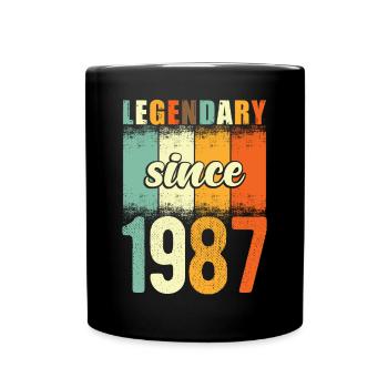 Legendary since 1987 Retro Vintage Birthday - Full Colour Mug - black - Front