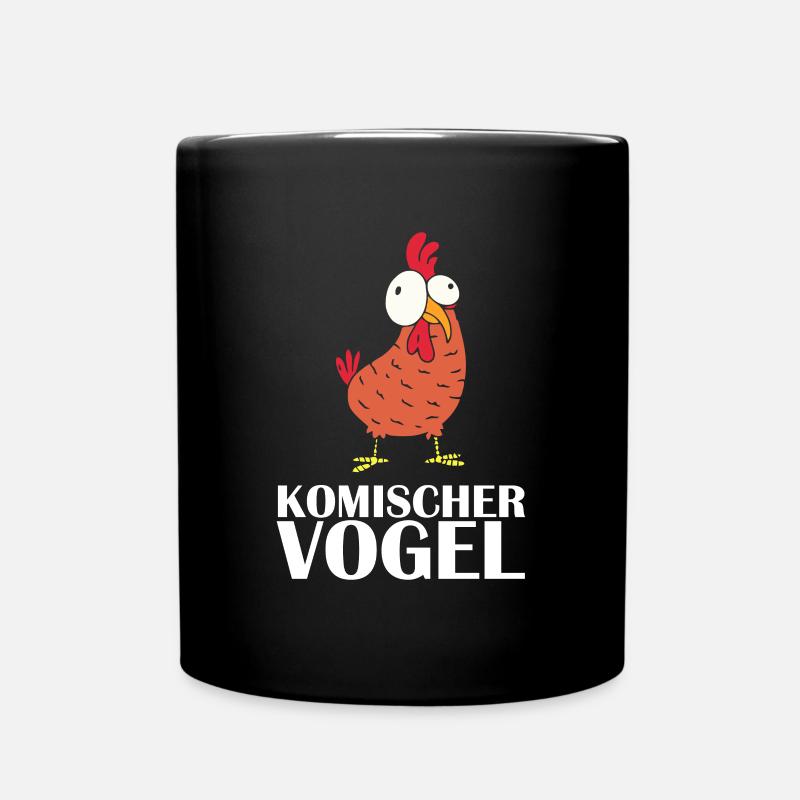 Komischer Vogel - Tasse einfarbig - Schwarz