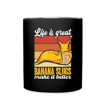 Banana Snail Snail - Full Colour Mug - black - Front