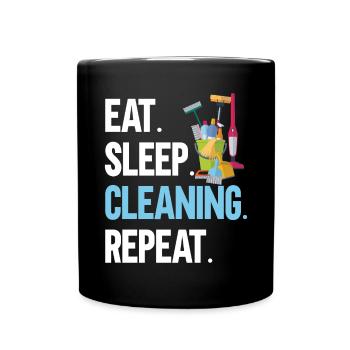 Domestic help, cleaner, housekeeper - Full Colour Mug - black - Front