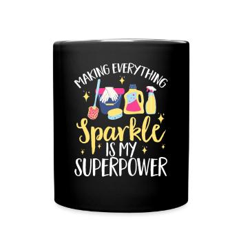 Aide domestique, femme de ménage, femme de ménage - Mug uni - noir - Devant