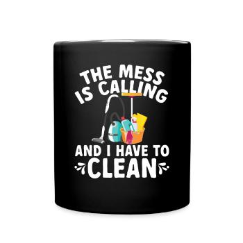 Aide domestique, femme de ménage, femme de ménage - Mug uni - noir - Devant