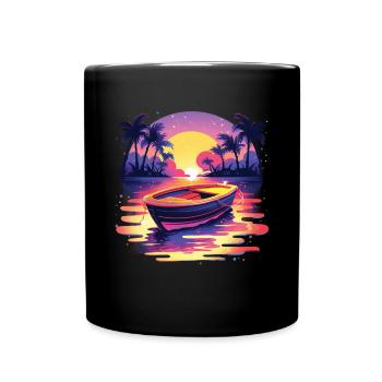 Boot - Tasse einfarbig - Schwarz - Vorne