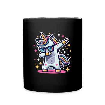 Dab Dabbing Licorne Dabbing Danse de la licorne - Mug uni - noir - Devant