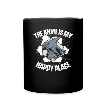The Anvil Is My Happy Place Anvil Hobby Legend - Full Colour Mug - black - Front
