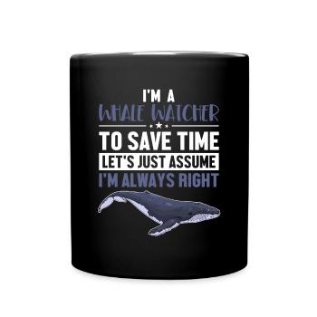 Whale Watcher Supposons que j’ai raison Cetacea - Mug uni - noir - Devant