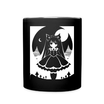 Drôle de lama Silhouette Cheeky Fun Lamas - Mug uni - noir - Devant
