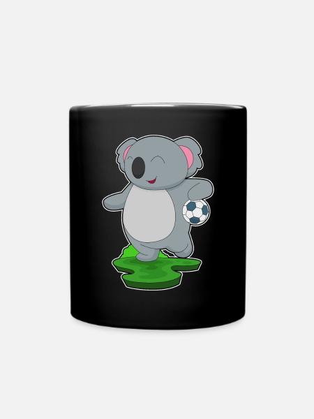 Koala Handballspieler Handball - Tasse einfarbig - Schwarz