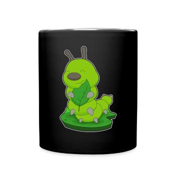 Feuille de chenille - Mug uni - noir - Devant
