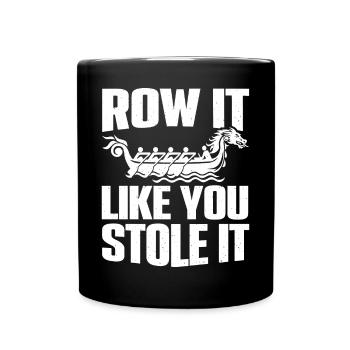 Funny Dragon Boat Racing Paddle - Full Colour Mug - black - Front