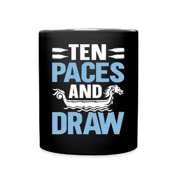 Drôle de pagaie de course de bateau-dragon - Mug uni - noir - Devant