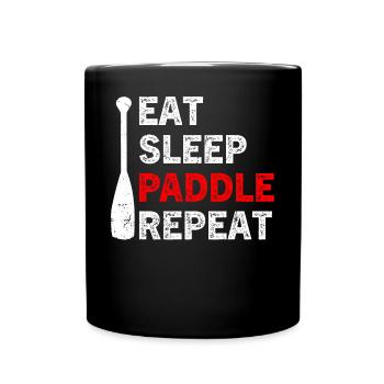 Fun dragon boat races - Full Colour Mug - black - Front