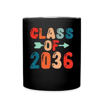 Class of 2036 back to school kindergarten teacher - Full Colour Mug - black - Front
