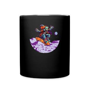 Skateboard Skater-Skating Skating-Astronaut - Mug uni - noir - Devant