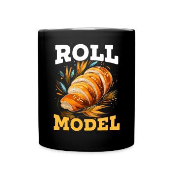 Bäcker Bäckerei Kuchen Brot Muffin Gebäck Lebensmittel Backen - Tasse einfarbig - Schwarz - Vorne