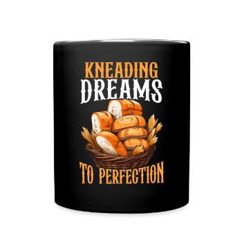 Bäcker Bäckerei Kuchen Brot Muffin Gebäck Lebensmittel Backen - Tasse einfarbig - Schwarz - Vorne