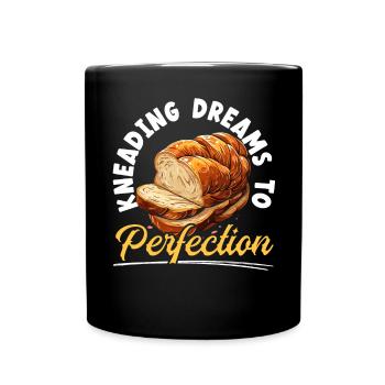 Bäcker Bäckerei Kuchen Brot Muffin Gebäck Lebensmittel Backen - Tasse einfarbig - Schwarz - Vorne