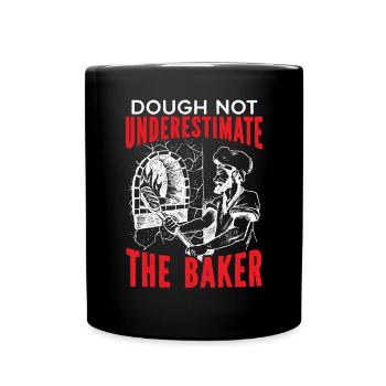 Bäcker Bäckerei Kuchen Brot Muffin Gebäck Lebensmittel Backen - Tasse einfarbig - Schwarz - Vorne