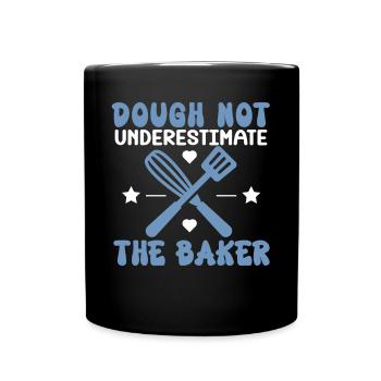 Bäcker Bäckerei Kuchen Brot Muffin Gebäck Lebensmittel Backen - Tasse einfarbig - Schwarz - Vorne
