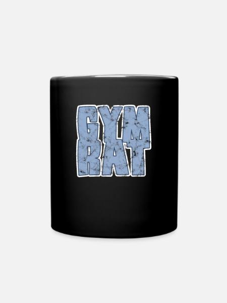 gym rat - Tasse einfarbig - Schwarz