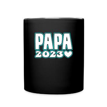 Papa 2023 - Tasse einfarbig - Schwarz - Vorne