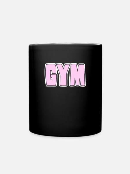 Gym Fitnessstudio - Tasse einfarbig - Schwarz