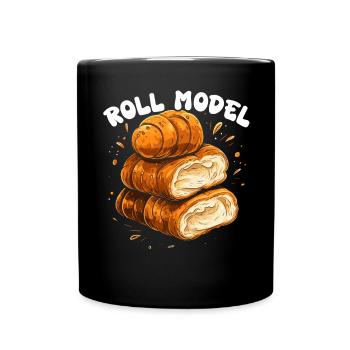 Bäcker Bäckerei Kuchen Brot Muffin Gebäck Lebensmittel Backen - Tasse einfarbig - Schwarz - Vorne