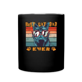 Cat Friend, Cat Accessories Gift - Full Colour Mug - black - Front