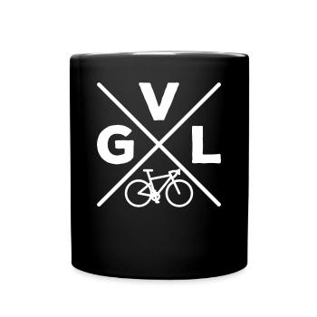 GVL Gravel Bike Fahrrad Radfahrer Radfahrerin - Tasse einfarbig - Schwarz - Vorne