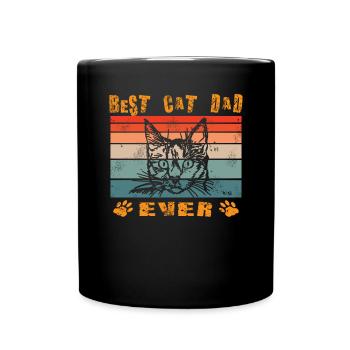 Cat Friend, Cat Accessories Gift - Full Colour Mug - black - Front