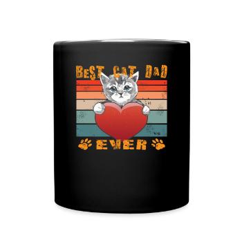 Cat Friend, Cat Accessories Gift - Full Colour Mug - black - Front