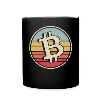 Bitcoin Crypto Cryptocurrency - Full Colour Mug - black - Front