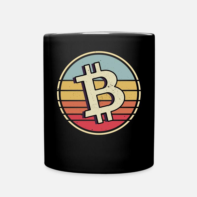 Bitcoin Krypto Kryptowährung - Tasse einfarbig - Schwarz